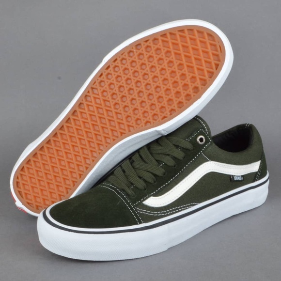 vans old skool pro green
